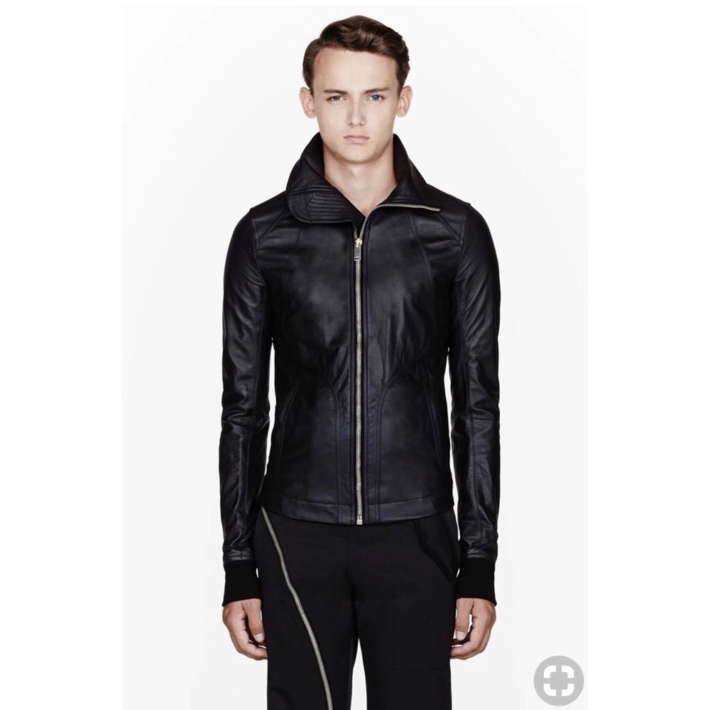 Rick Owens | Jackets & Coats | Rick Owens Black Leather High Neck